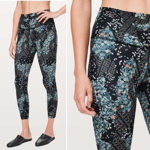 Lululemon Wunder Under Assemblage Alpine White Hi-Rise 7/8 Tights